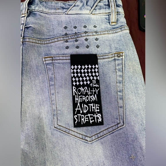 Ksubi Jeans Silver All Over Logo Size 32